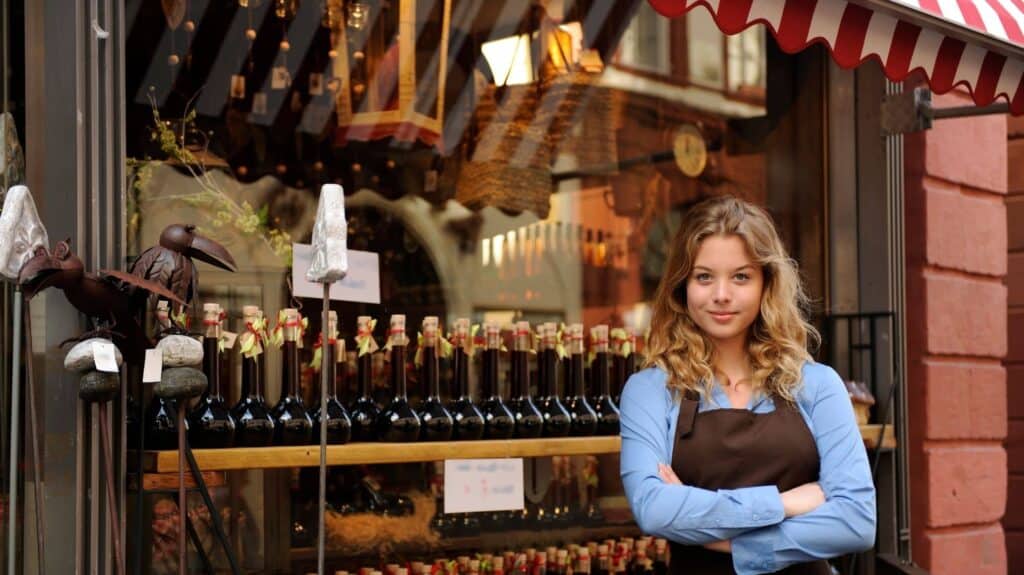 Small Business Owner standing outside their business